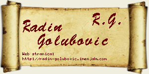 Radin Golubović vizit kartica